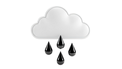 Cloud with Rain Drops