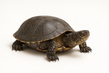 Fototapeta premium The turtle is on a white background.