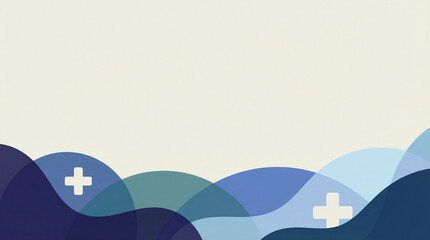 Waves of HEALTHCARE and WELLNESS A serene and CALM background evoking peace and healing for medical and wellbeing services