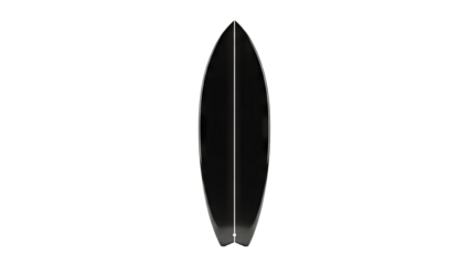 Black Surfboard with White Stripe