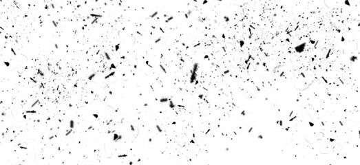 Fototapeta premium Black Stardust Debris Particles and Spatter Fragments Texture Overlay on transparent background