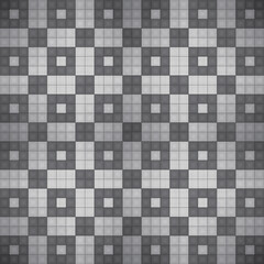 Fototapeta premium black and white square mosaic seamless pattern vector illustration