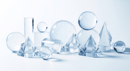 Geometric Shapes on a White Background