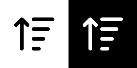 上矢印の昇順ソートアイコン（ベクター）