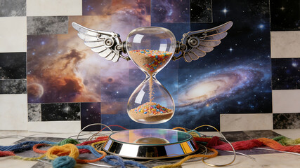 Mixed collage art avant-garde modern surreal composition with layered textures and fragmented shapes for contemporary artistic backgrounds