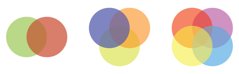 Modern isolated vector diagram icon set on white background. Graphical vector infographic diagram icon. Round 2,3,4 diagrams.  EPS 10. 