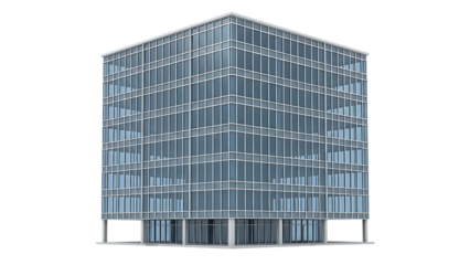 Modern glass building with multiple floors