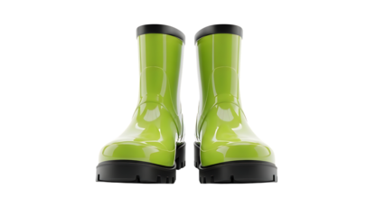 Pair of Green Rain Boots