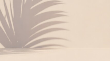 Soft Palm Leaf Shadows on Sand Texture with Sunlight for Tropical Summer Background