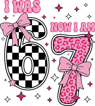 I Was 6 Now I Am 7 PNG SVG, 7th Birthday SVG, Six Seven Meme SVG, I Was 6 Now I Am 7 PNG SVG