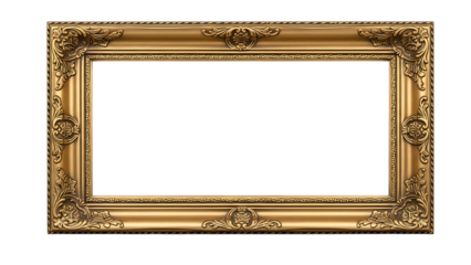 Gold ornate frame with intricate floral design