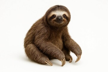 Obraz premium The sloth is on a white background.