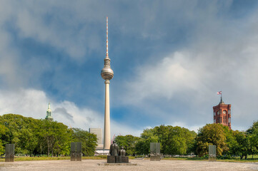 Naklejka premium Berlin is the capital of Germany and one of its sixteen federal states. It is located in northeastern Germany.