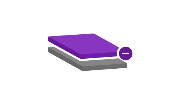Purple mattress topper on bed.