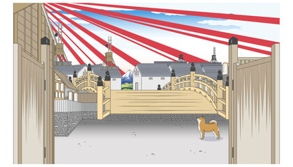 浮世絵　風景イメージイラスト1