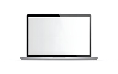 Minimal Laptop Mockup with Blank Screen on White Background for Website App UI and Branding Use