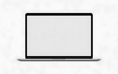 Minimal Laptop Mockup with Blank Screen on White Background for Website App UI and Branding Use