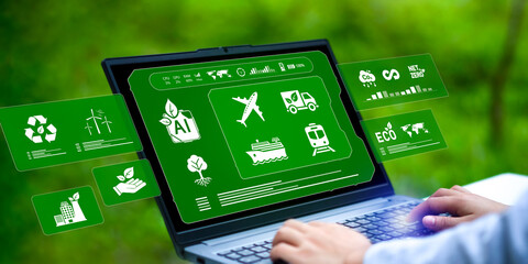 Business leaders are using laptops and AI for eco-friendly transportation to help make our world more environmentally friendly and pave the way for a future of zero-emission transportation.