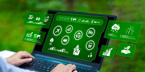 Business leaders are using laptops and AI for eco-friendly transportation to help make our world more environmentally friendly and pave the way for a future of zero-emission transportation.