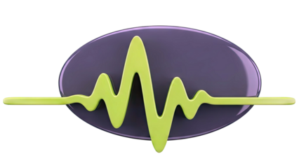 Green Pulse Wave on Dark Oval