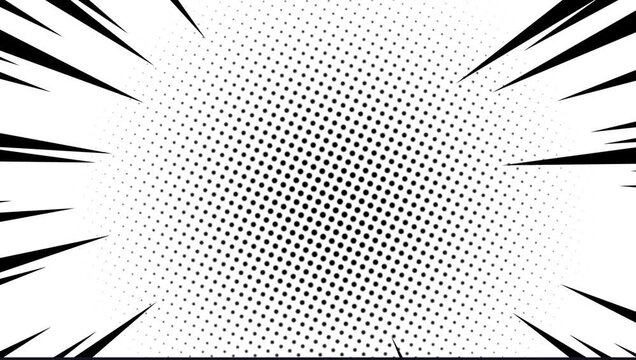 Comic style halftone dots motion background suitable for creative videos and graphic projects