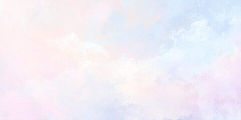 A gentle watercolor wash of pastel pink blue and cream hues creates a soft dreamy abstract background texture