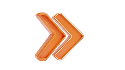 Orange Double Chevrons Pointing Right