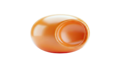 Orange spherical container with recess