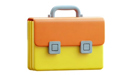 Colorful 3D Briefcase Illustration