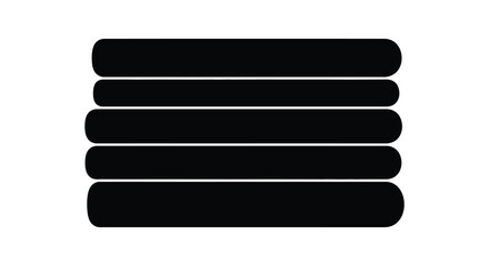 A striking arrangement of six dark rectangular forms stacked horizontally a bold silhouette © AL-AMIN