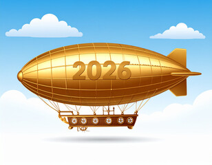 Zeppelin Gold Glitter Airship(2026)