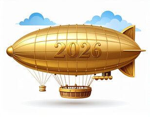 Zeppelin Gold Glitter Airship(2026)