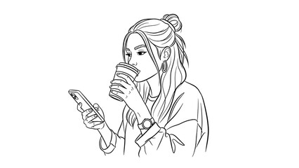 A woman with long hair holding a gun and drinking from a bottle