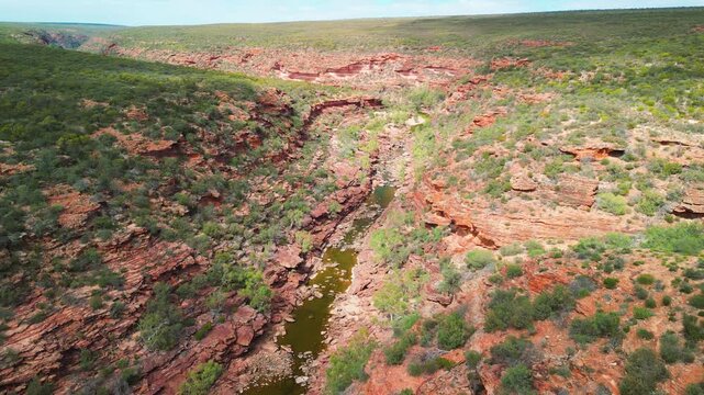 Breathtaking aerial perspective of Z Bend, a unique canyon feature in Kalbarri National Park
