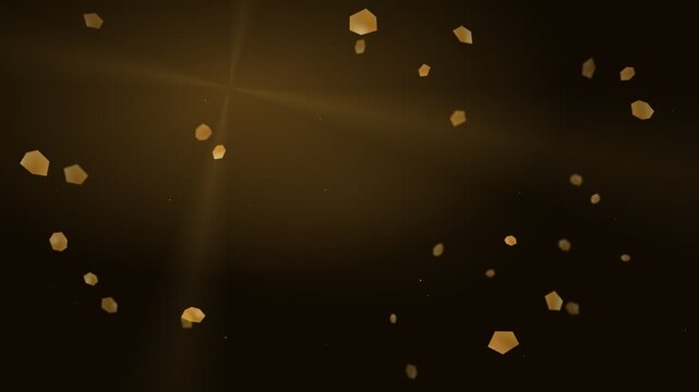 Citrine Glow Crystal Cluster Pulse Abstract Gemstone Background with Sparkling Faceted Light Animation