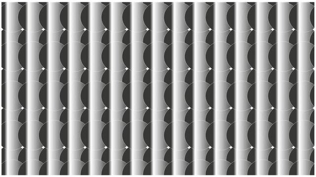 A pattern of overlapping circles changes or flashes on the screen.