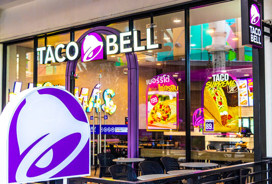 Jungceylon shopping mall Taco Bell restaurant in Patong Phuket Thailand.
