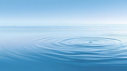 Fototapeta premium Blue Water Ripples Abstract Background Creating Calm Minimal Texture for Nature Wellness and Design Use