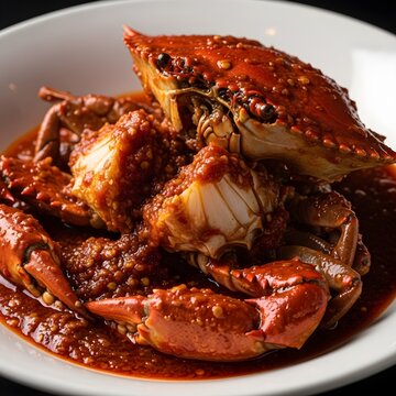 Kepiting Saus Padang &ndash; Spicy Indonesian Crab Close-Up