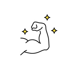 筋肉のシンプルなベクターアイコンイラスト