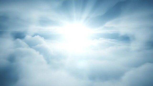 Cinematic Blue Cloudscape Abstract Motion Background Loop