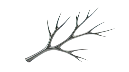 Abstract Black Branch with Sharp Points