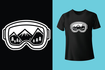 Snow kiting t-shirt design © SkTanvir