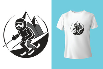Snow kiting t-shirt design © SkTanvir