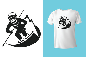 Snowboarding t-shirt design. Vector vintage illustration.