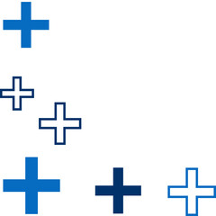 Obraz premium Medical Cross Corner Illustration