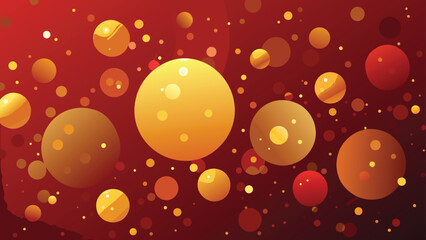 Vibrant red and gold Christmas background showcasing a rich, festive design ideal for seasonal celebrations and greetings..eps © zihad