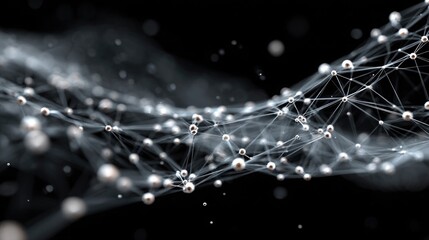 Polygon mesh net with transparent or wireframe look forming futuristic abstract structures, perfect for tech-themed designs and visual networks