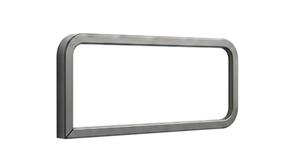 Minimalist black rectangular frame with rounded corners
