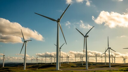Wind Power Generation Renewable Energy Landscape Photo